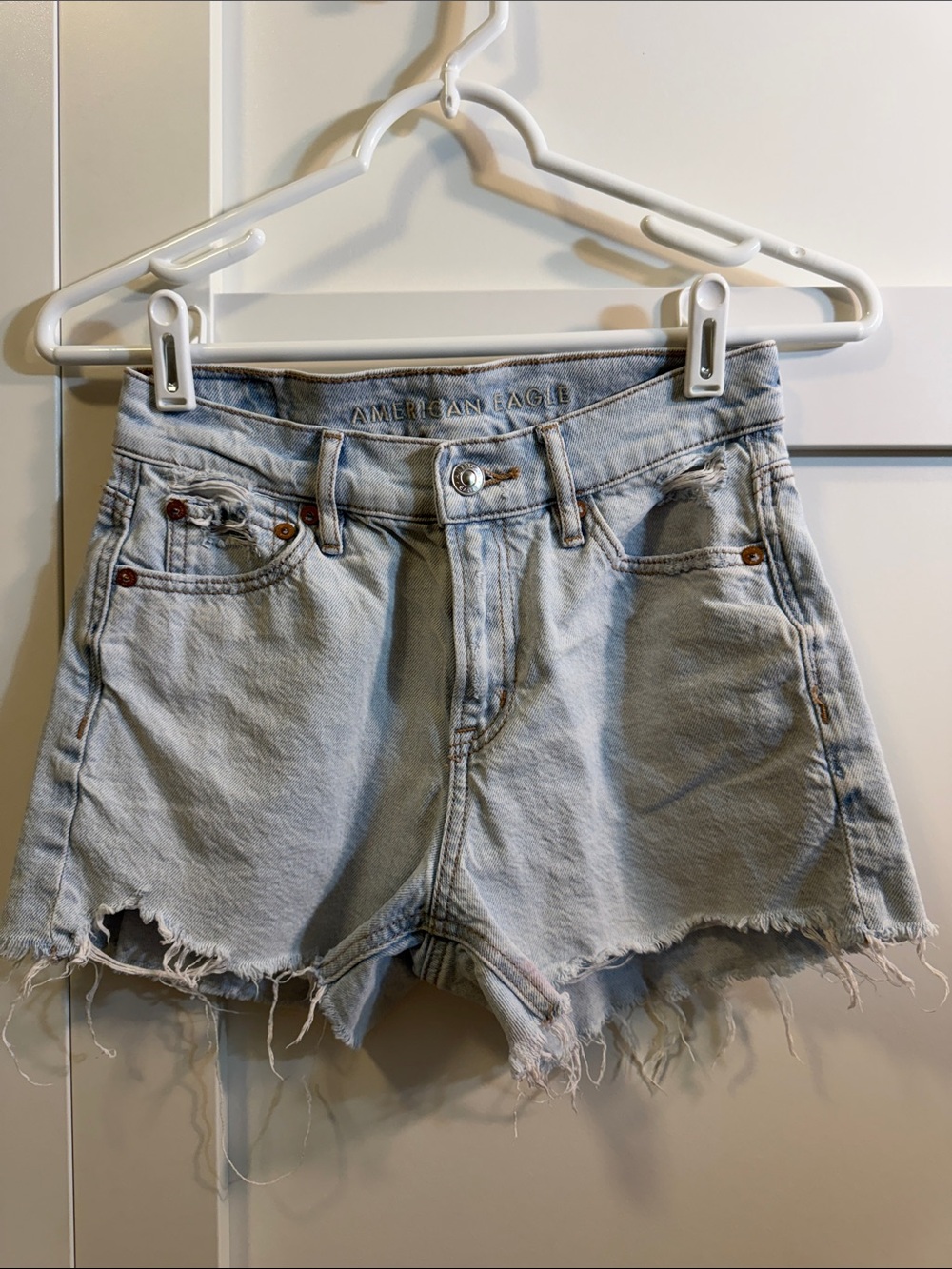 American Eagle Outfitters Light Blue Denim Cutoff Shorts